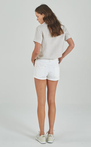 Active Denim White Shorts | DRICOPER DENIM