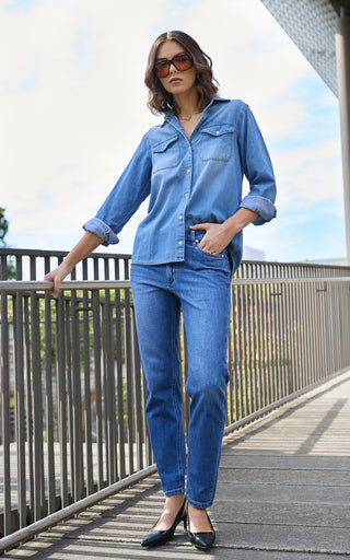 Danika Rodeo Blue Slim Jeans | DRICOPER DENIM