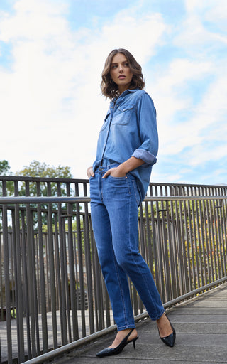 Danika Rodeo Blue Slim Jeans | DRICOPER DENIM