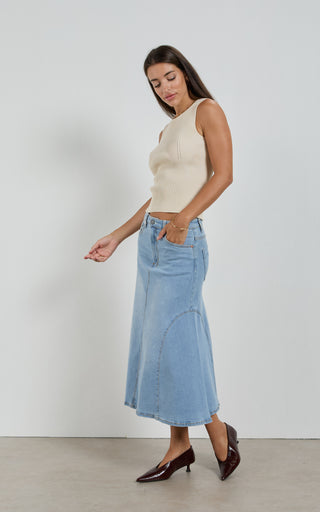 Abby Sunbleach Flare Skirt