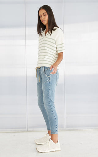 Active Pearl Embellished Jeans | DRICOPER DENIM