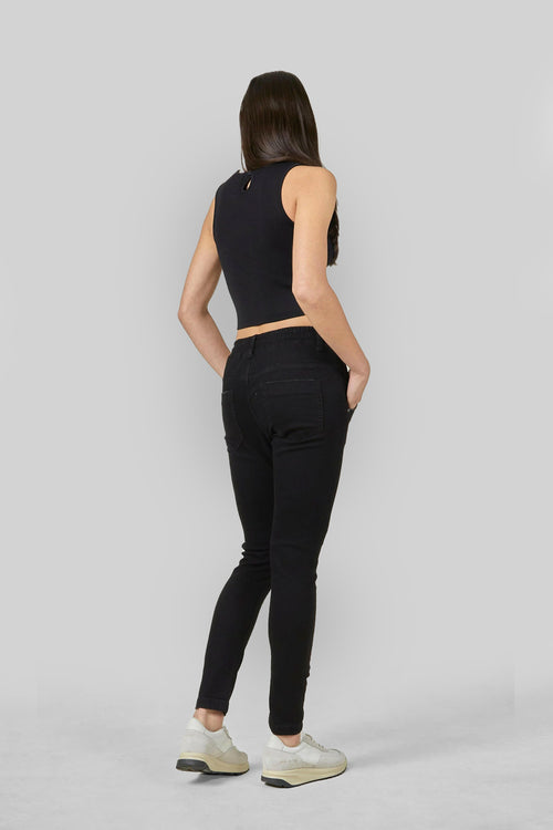 Active Black Ankle Length Jeans