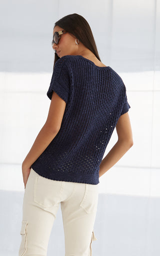 Cora Knit Short Sleeves Sweater | DRICOPER DENIM