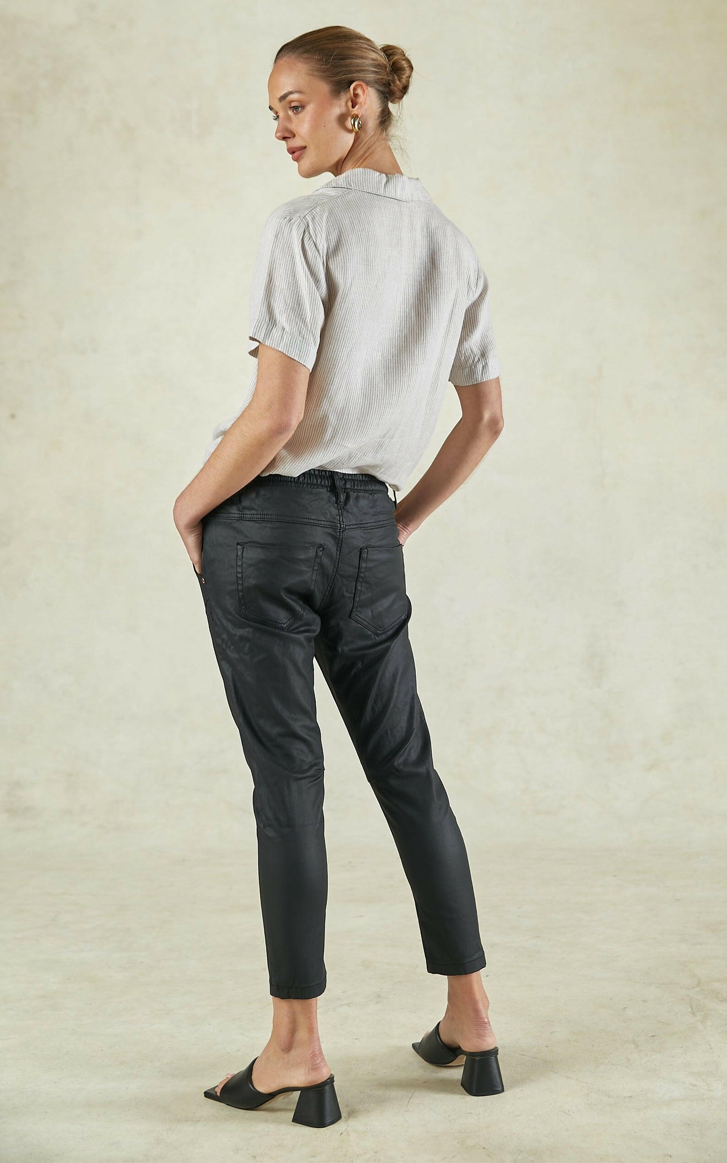 Active Black Coated Denim Jeans | DRICOPER DENIM