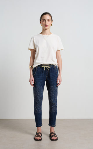 Active Crystal Embellished Jeans
