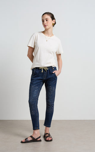 Active Crystal Embellished Jeans