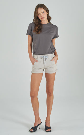 Active Vaporous Grey Denim Shorts | DRICOPER DENIM