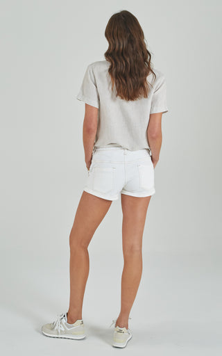 Active Denim White Shorts | DRICOPER DENIM