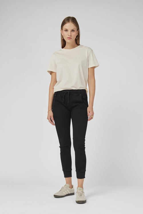 Active Black Cuffed Jeans