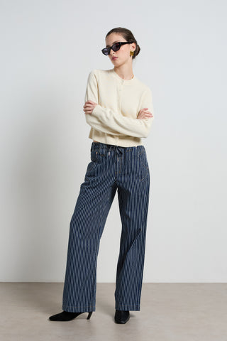 Alora Stripe Denim Loose Pants