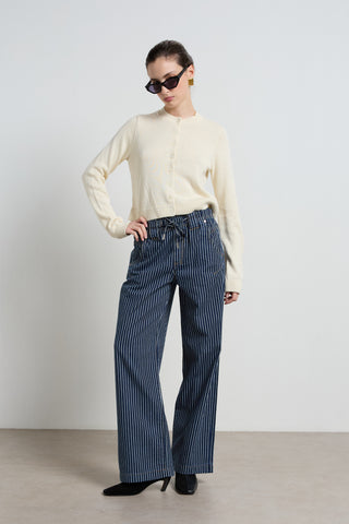 Alora Stripe Denim Loose Pants