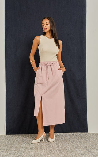 Asymmetrical Pia Sea Pink Skirt  DRICOPER DENIM Skirt.
