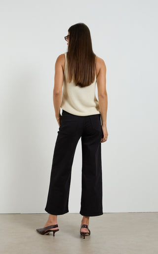 Barrie Black Wide Leg Jeans