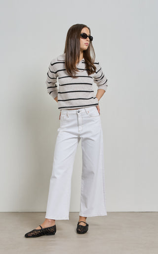 Barrie White Wide Leg Jeans