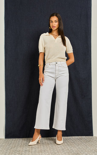 Barrie White Wide Leg Jeans