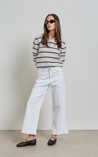 Barrie White Wide Leg Jeans