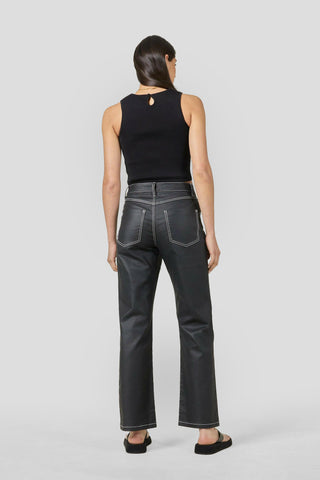 Betzy Coated Denim Black Jeans  DRICOPER DENIM Wide Leg Jeans.