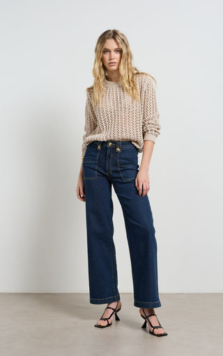 Carrie Astro Wide Straight Leg Jeans