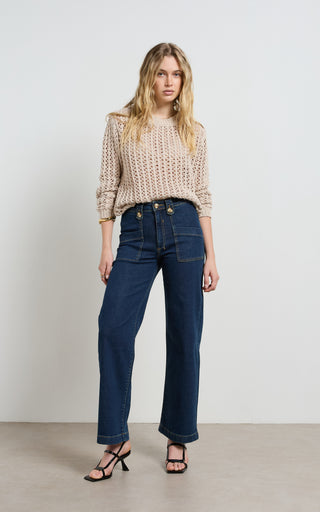 Carrie Astro Wide Straight Leg Jeans