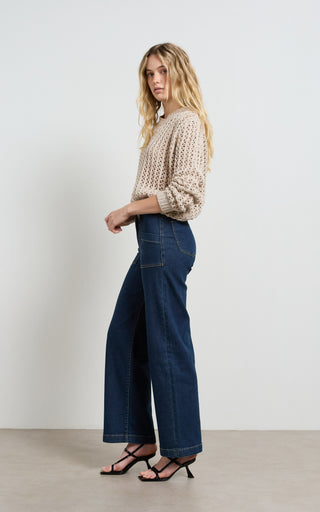 Carrie Astro Wide Straight Leg Jeans