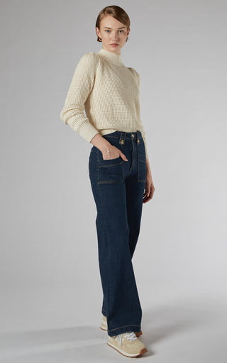 Carrie Astro Wide Straight Leg Jeans | DRICOPER DENIM