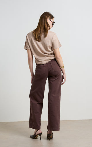 Carrie French Roast Wide Straight Leg Jeans