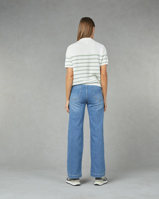 Carrie Rodeo Blue Wide Straight Leg Jeans