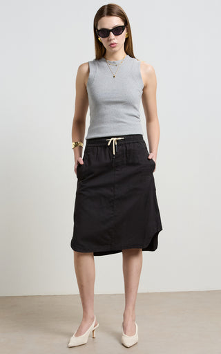 Cecil Black Denim Skirt