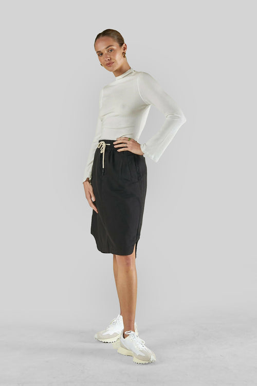 Cecil Black Denim Skirt