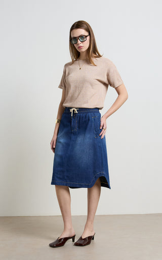 Cecil Indigo Denim Skirt
