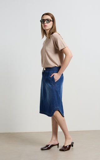 Cecil Indigo Denim Skirt