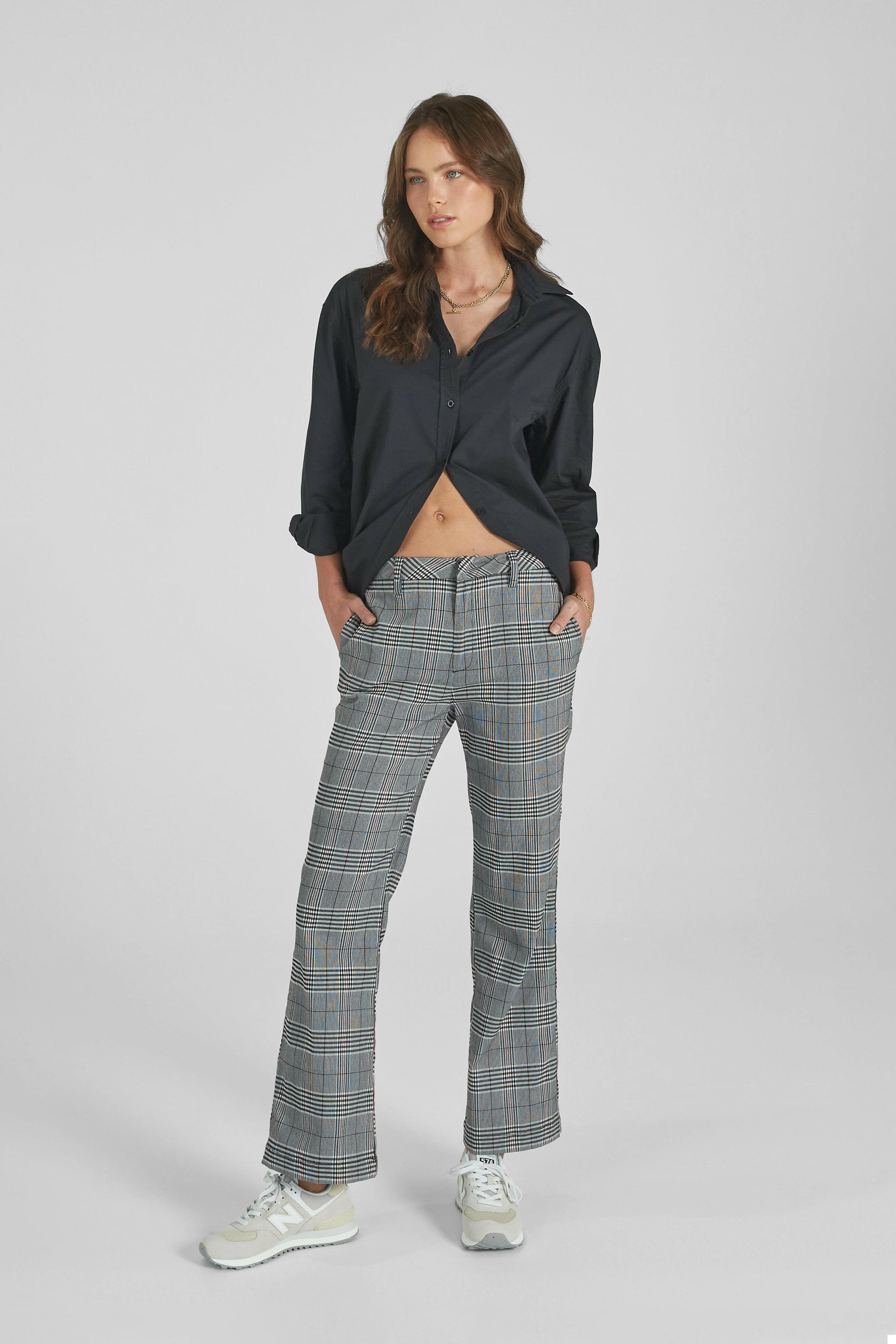 Kick Flare Ruby Check Trousers DRICOPER DENIM - Main Image
