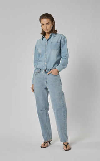 Chloe Mid Rise Barrel Jeans | DRICOPER DENIM