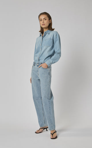 Chloe Mid Rise Barrel Jeans | DRICOPER DENIM