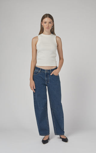 Chloe Mid Rise Barrel Jeans | DRICOPER DENIM