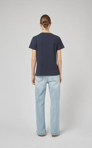 Clare Navy Printed Tee  DRICOPER DENIM T-Shirts.