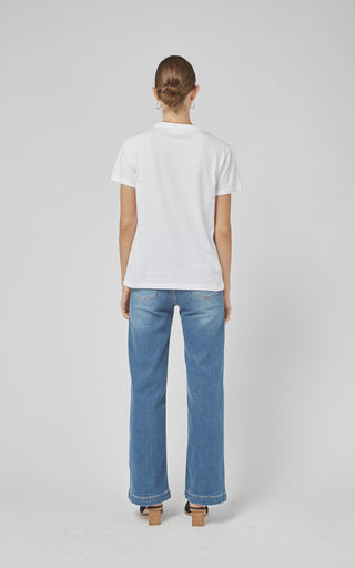 Clare White FL Printed Tee  DRICOPER DENIM T-Shirts.