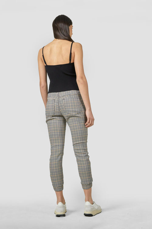 Cuffed Fennel Seed Check Jeans