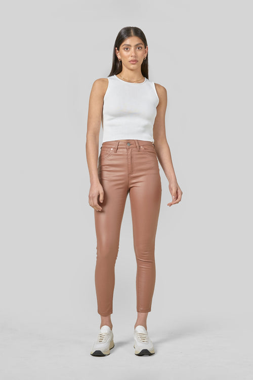 DCD Coated Denim Copper Jeans