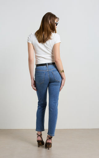 Della Pacific Blue Slim Straight Leg Jeans