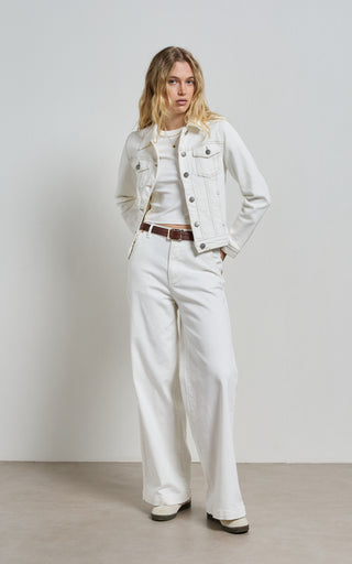 Mila Ivory Mid Rise Palazzo Jeans