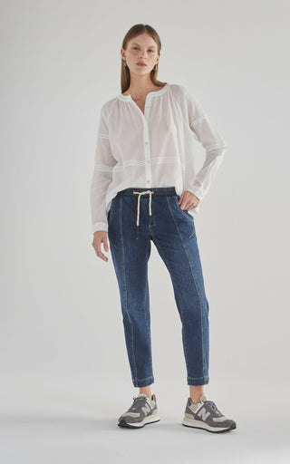 Featherlight Paris Blue Stretch Pants | DRICOPER DENIM