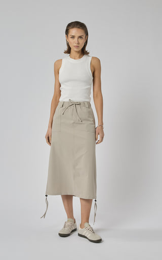 Fern Beige Active Midi Skirt