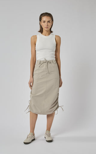 Fern Beige Active Midi Skirt