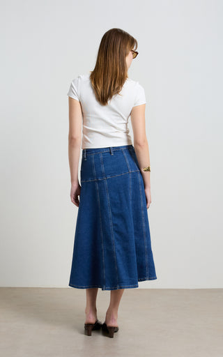 Gabby Pacific Blue Flare Skirt