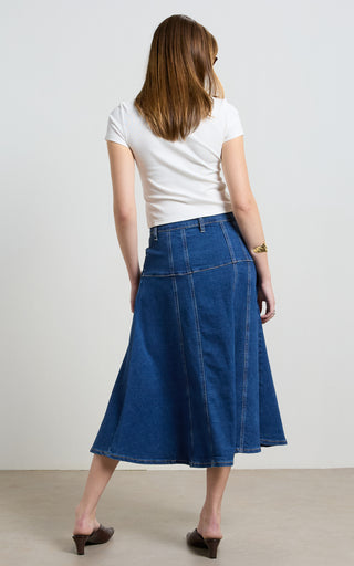 Gabby Pacific Blue Flare Skirt