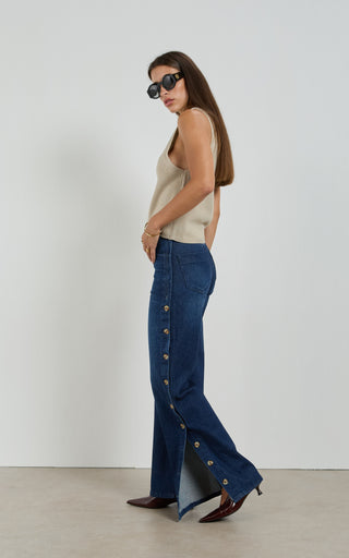 Hollie Indigo Blue Wide Leg Jeans
