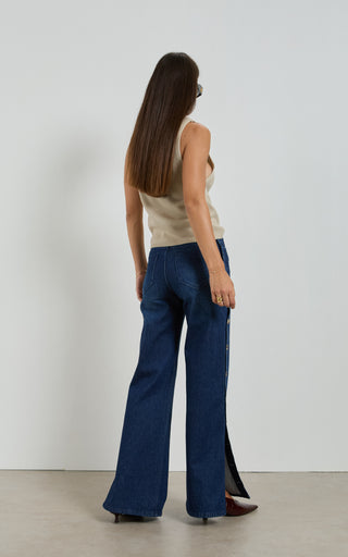 Hollie Indigo Blue Wide Leg Jeans