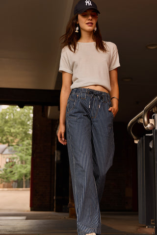 Alora Stripe Denim Loose Pants