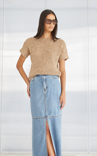 Cora Knit Short Sleeves Sweater | DRICOPER DENIM